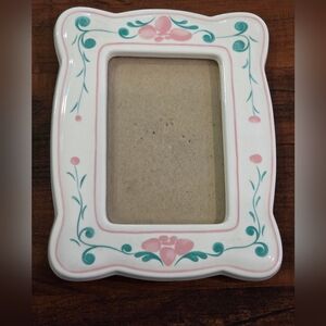 Small Vintage Ceramic Floral Picture Frame